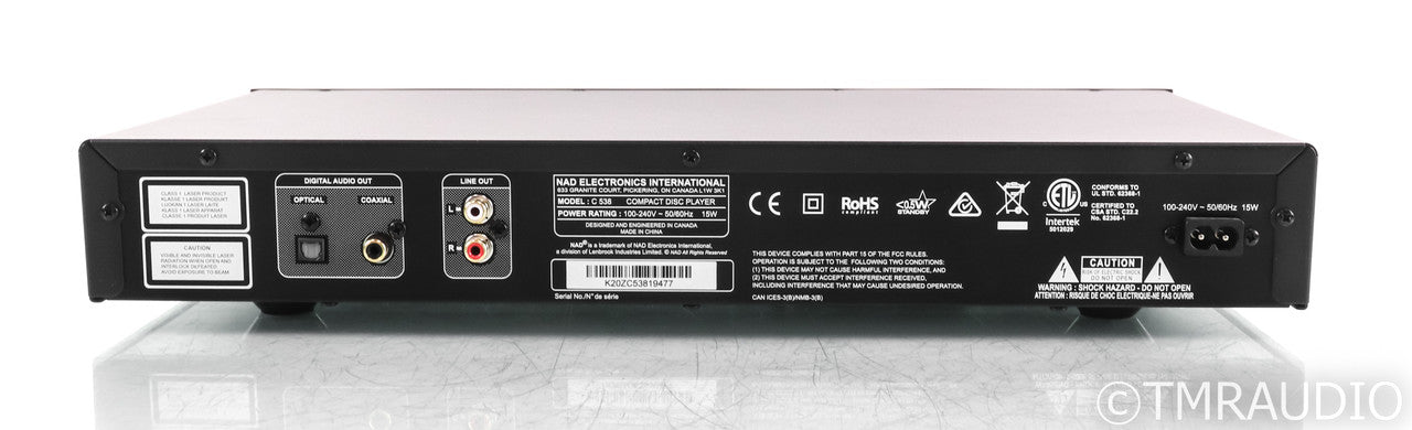 NAD C 538 CD Player; Black; Remote