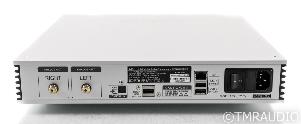 Aurender A100 Network Server; Silver; Remote; 2TB (Open Box)