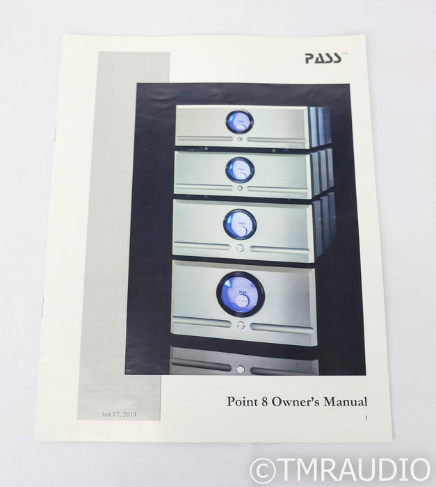 Pass Labs X150.8 Stereo Power Amplifier; X-150.8; Silver
