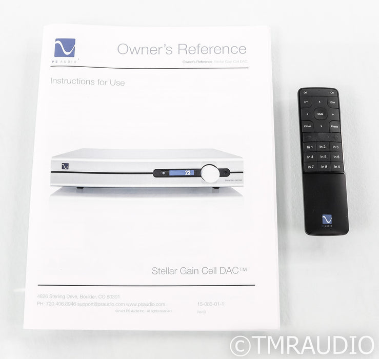 PS Audio Stellar Gain Cell DAC; D/A Converter; Silver (Unused / Mint)
