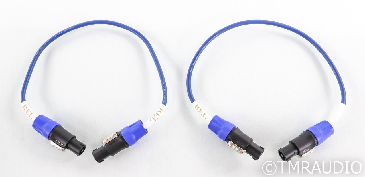 REL Bassline Blue Line Array Connectors; 0.5m Pair Subwoofer Cables (Open Box)