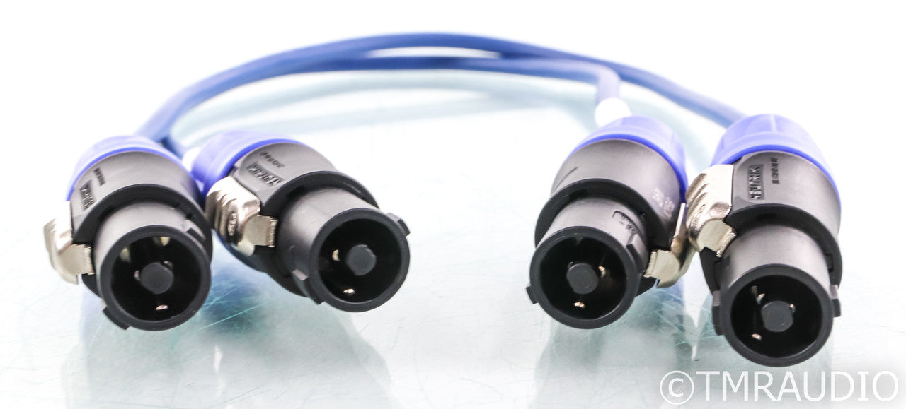 REL Bassline Blue Line Array Connectors; 0.5m Pair Subwoofer Cables (Open Box)