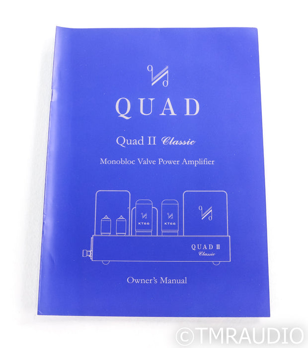 Quad II Classic Mono Power Amplifier; Q2; Gold Pair