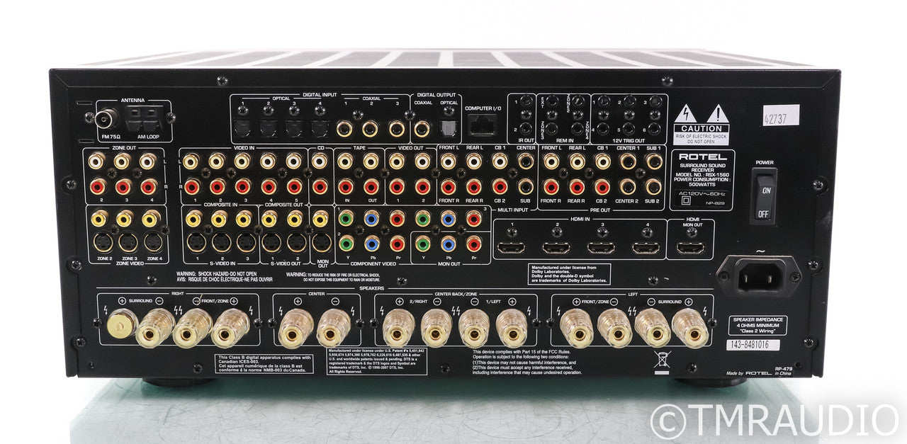 Rotel RSX-1560 7.1 Channel Receiver; RSX1560 (No Remote)