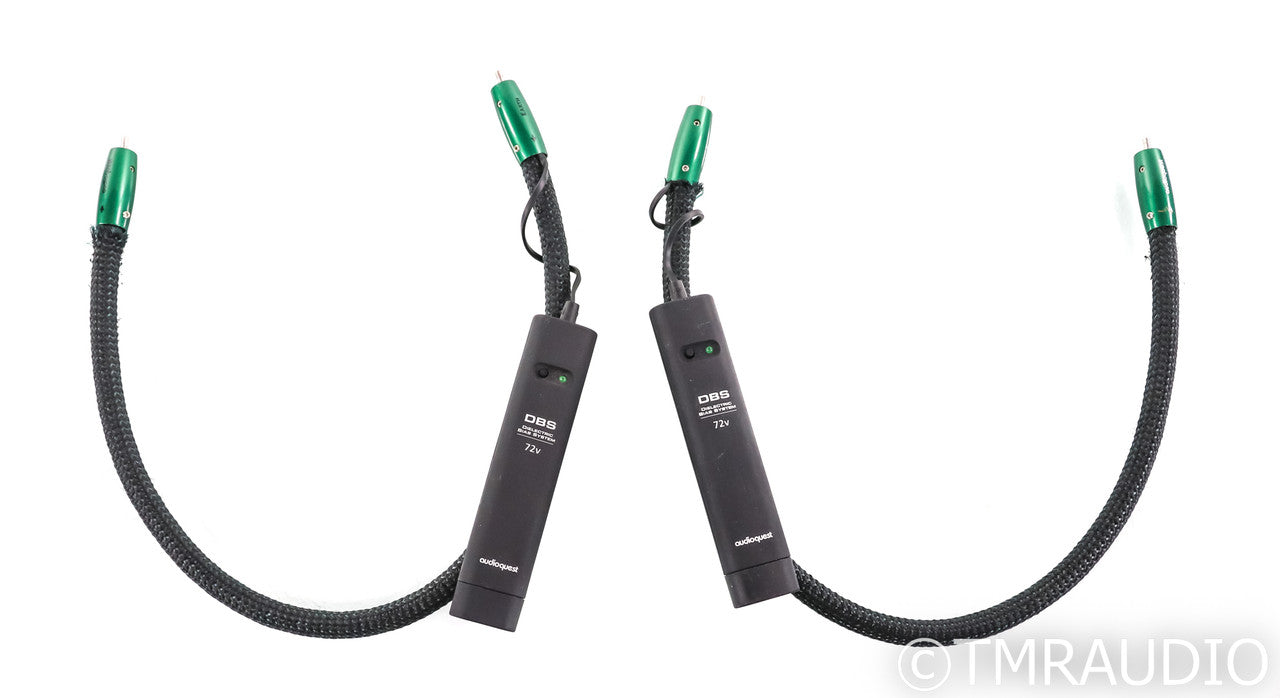 AudioQuest Earth RCA Cables; 0.5m Pair Interconnects; 72v DBS