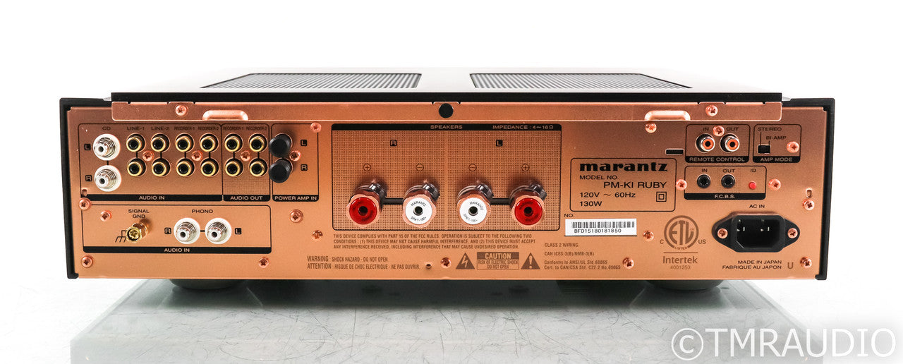 Marantz PM-KI Ruby Stereo Integrated Amplifier; PMKI; Black; Remote; MM Phono