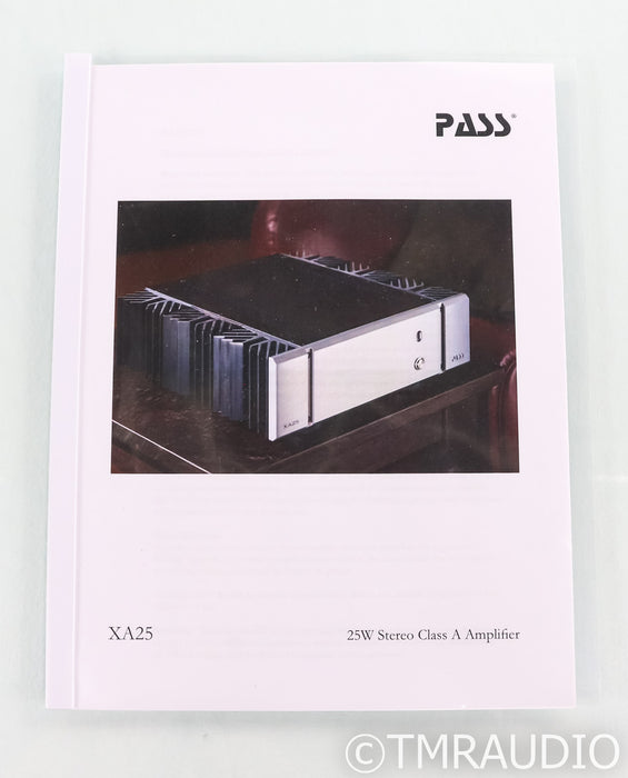Pass Labs XA25 Stereo Power Amplifier; XA-25; Silver