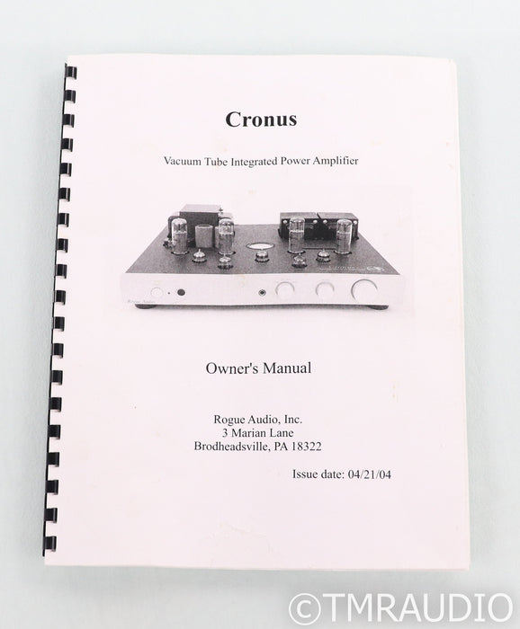 Rogue Audio Cronus Stereo Tube Integrated Amplifier; Silver; MM Phono