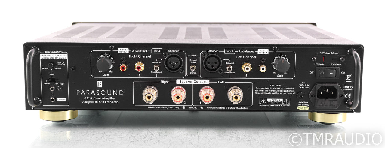 Parasound Halo A 23+ Stereo Power Amplifier; Black; A23+