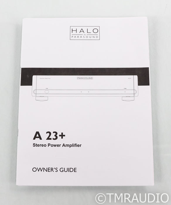 Parasound Halo A 23+ Stereo Power Amplifier; Black; A23+