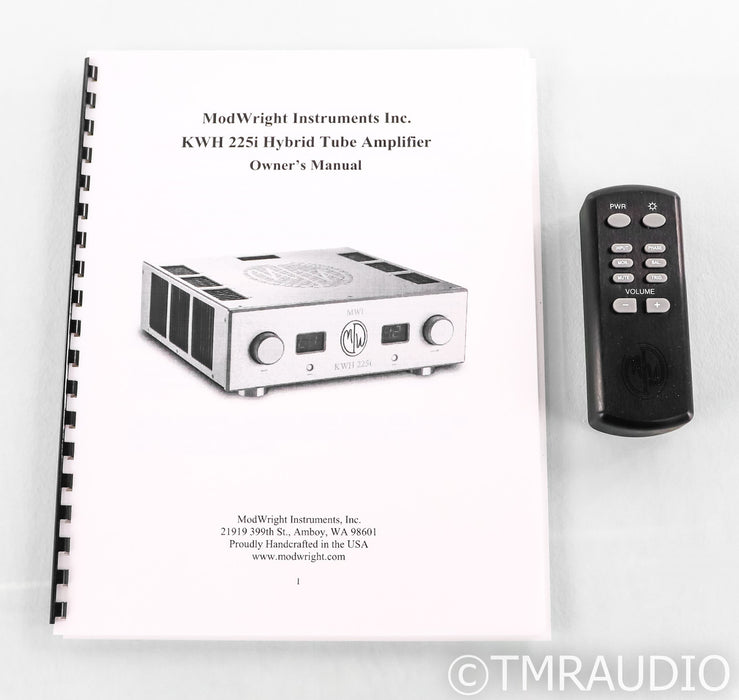 ModWright KWH-225i Stereo Tube Hybrid Integrated Amplifier; Black; Remote