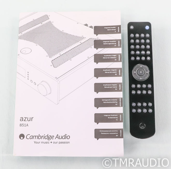 Cambridge Audio Azur 851A Stereo Integrated Amplifier; 851-A; Remote