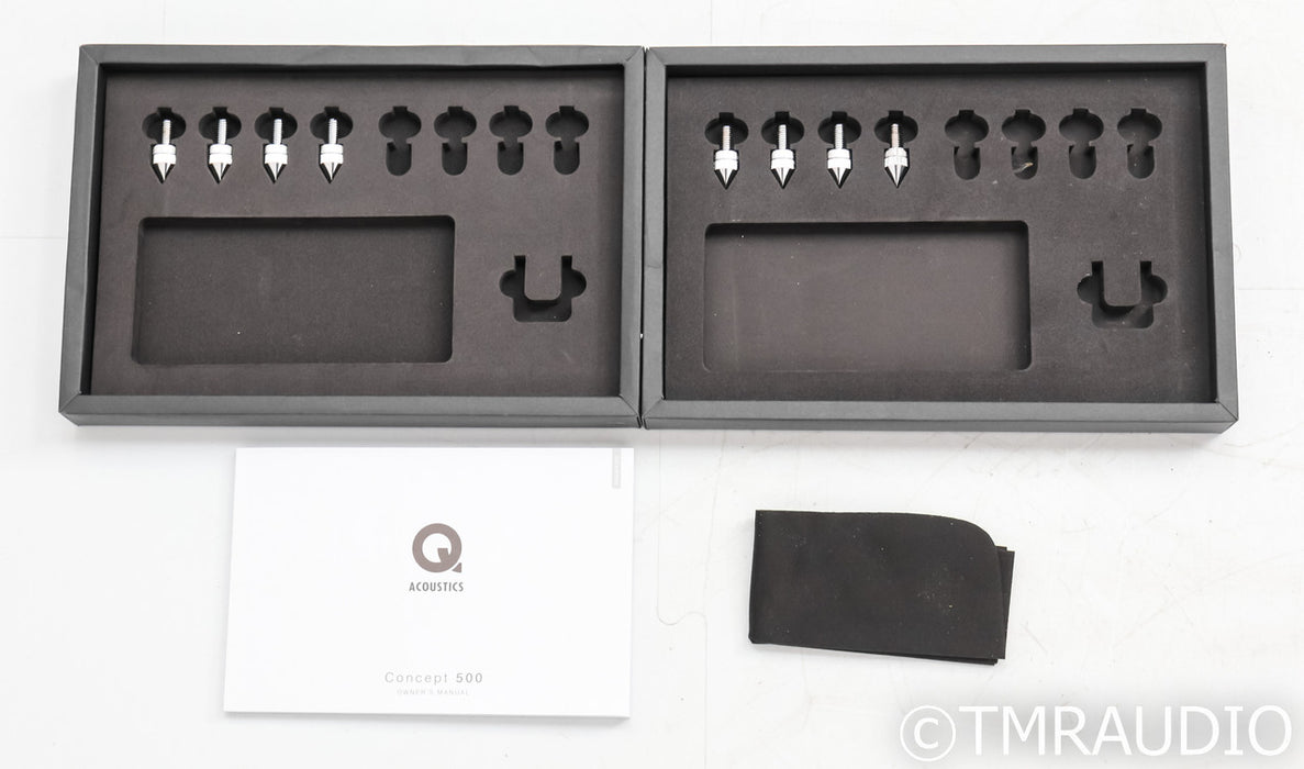 Q Acoustics Concept 500 Floorstanding Speakers; Silver and Ebony Pair