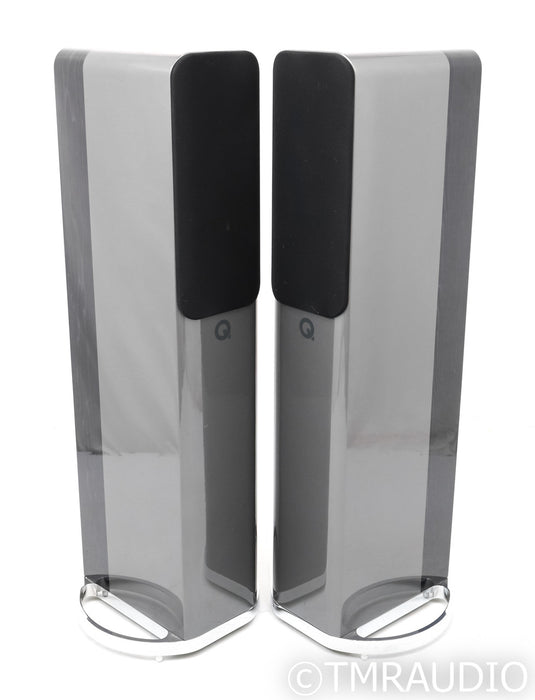 Q Acoustics Concept 500 Floorstanding Speakers; Silver and Ebony Pair