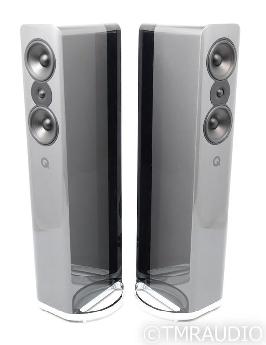 Q Acoustics Concept 500 Floorstanding Speakers; Silver and Ebony Pair