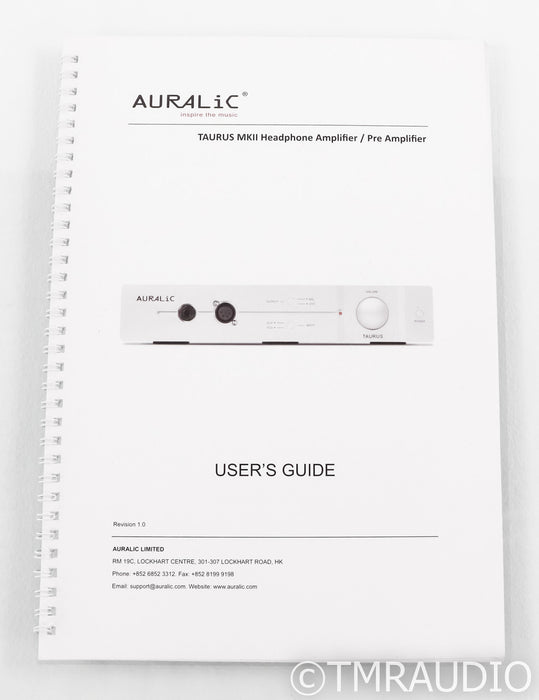 Auralic Taurus MKII Headphone Amplifier / Preamplifier; Silver; TaurusMK2