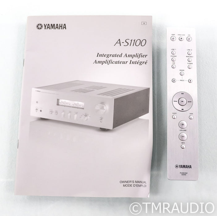 Yamaha A-S1100 Stereo Integrated Amplifier; Silver; Remote; Refurbished