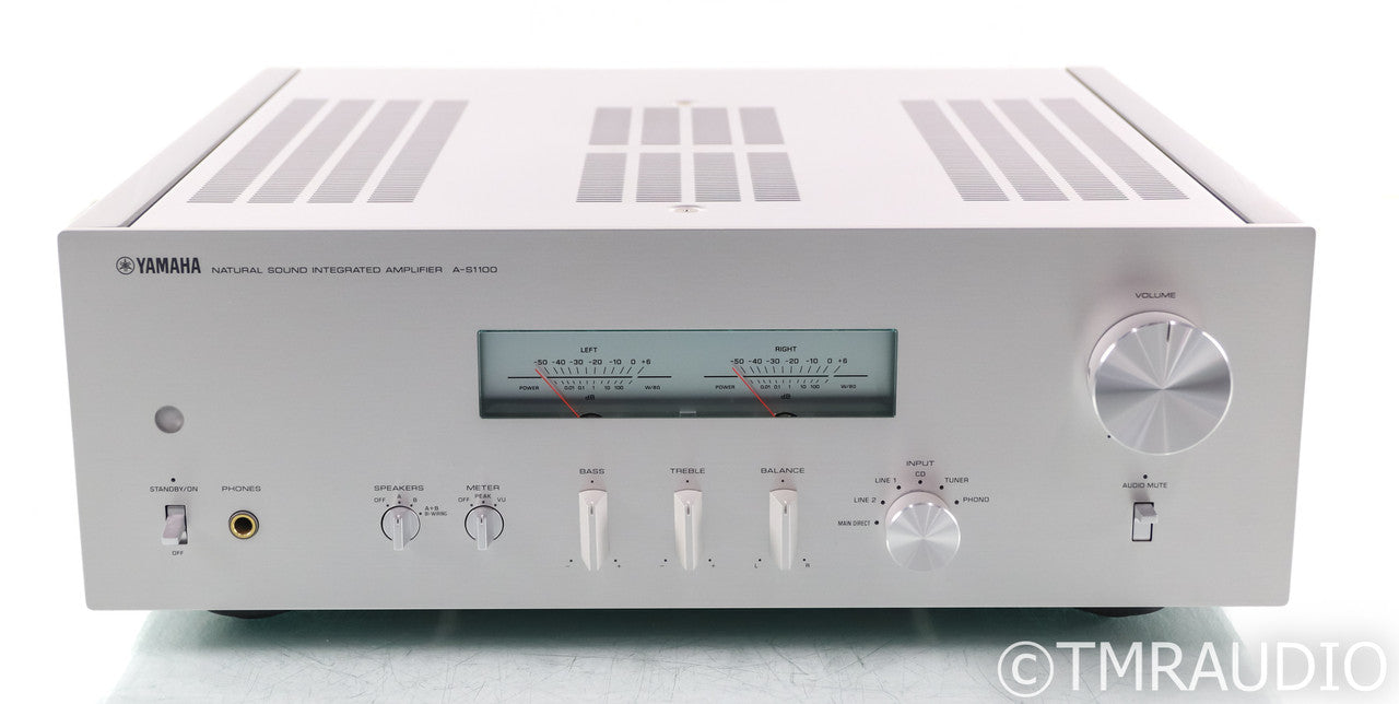 Yamaha A-S1100 Stereo Integrated Amplifier; Silver; Remote; Refurbished