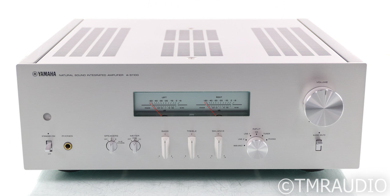 Yamaha A-S1100 Stereo Integrated Amplifier; Silver; Remote; Refurbished