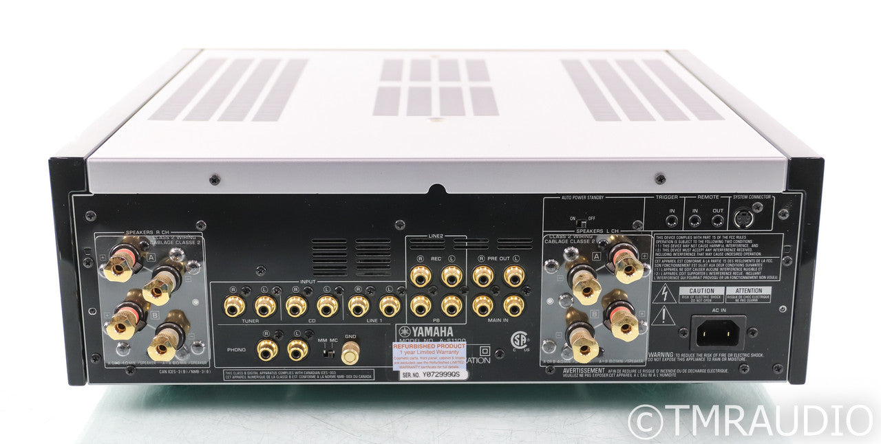 Yamaha A-S1100 Stereo Integrated Amplifier; Silver; Remote; Refurbished