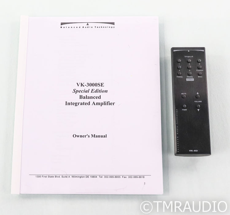 BAT VK-3000SE Stereo Tube Hybrid Integrated Amplifier; Silver & Black; Remote