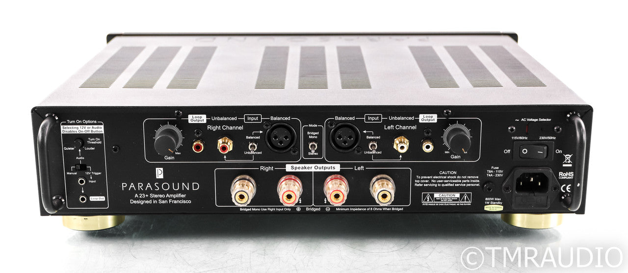 Parasound A 23+ Stereo Power Amplifier; A23+; Black