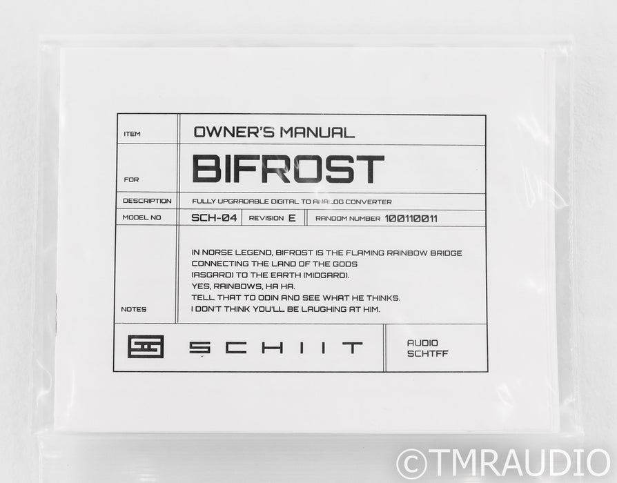 Schiit Bifrost DAC; D/A Converter; Silver