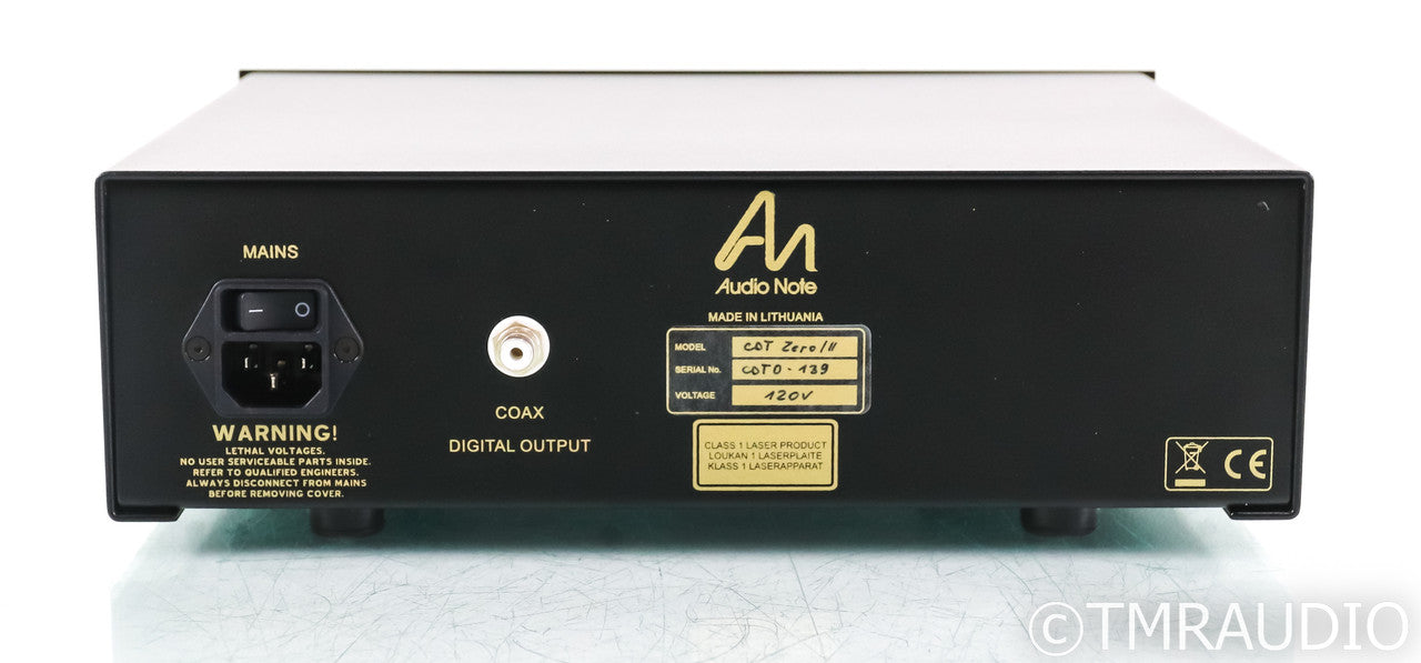 Audio Note CDT Zero / II CD Transport; Black; Remote