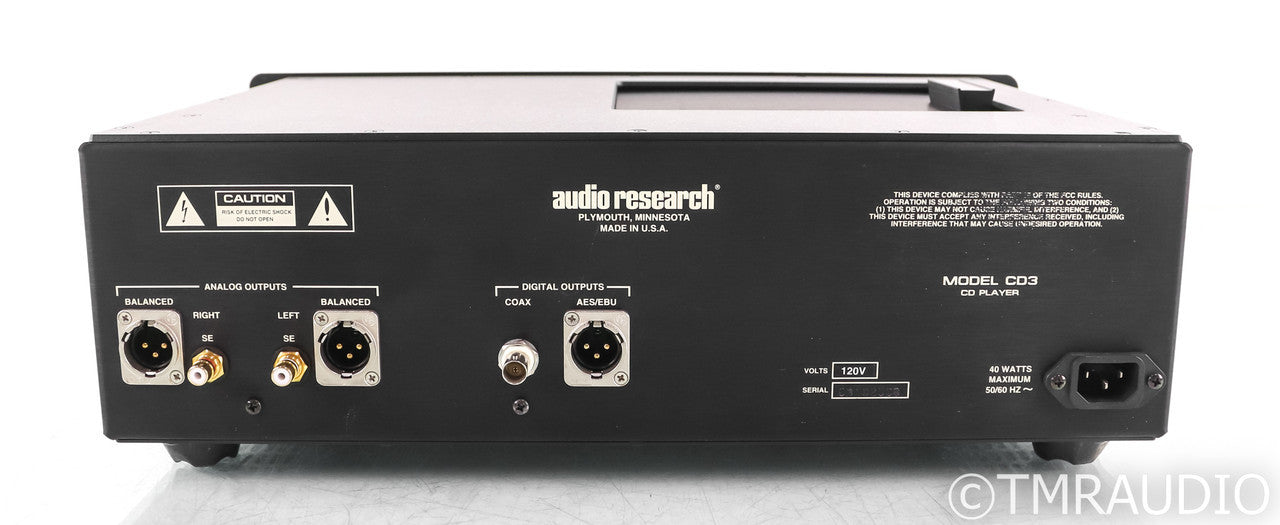 Audio Research Model CD3 CD Player; Remote; Black