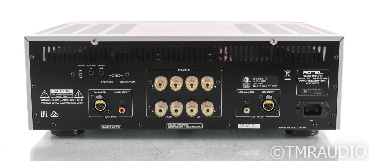 Rotel RB-1552 MkII Stereo Power Amplifier; Silver (Open Box)