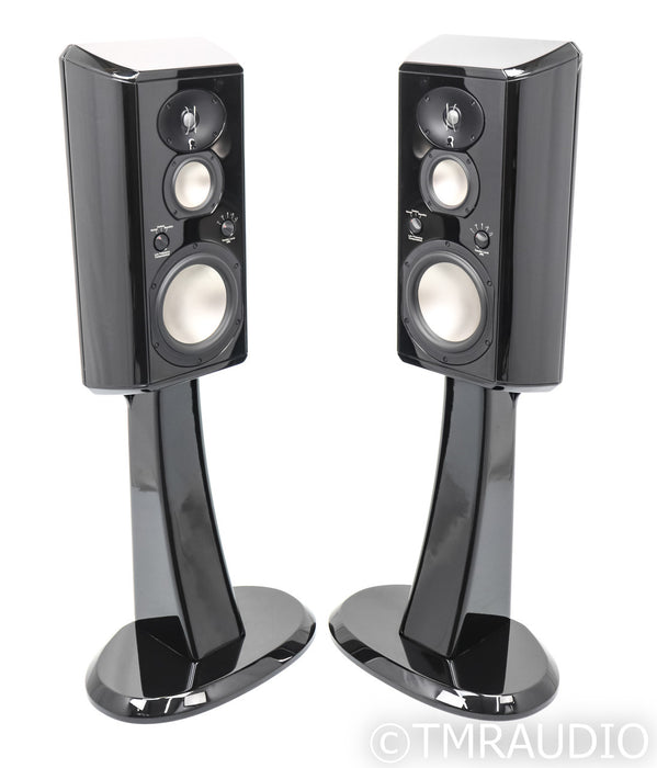 Revel Gem2 Bookshelf Speakers w/ Pedestal Stands; Gloss Black Pair; Gem 2