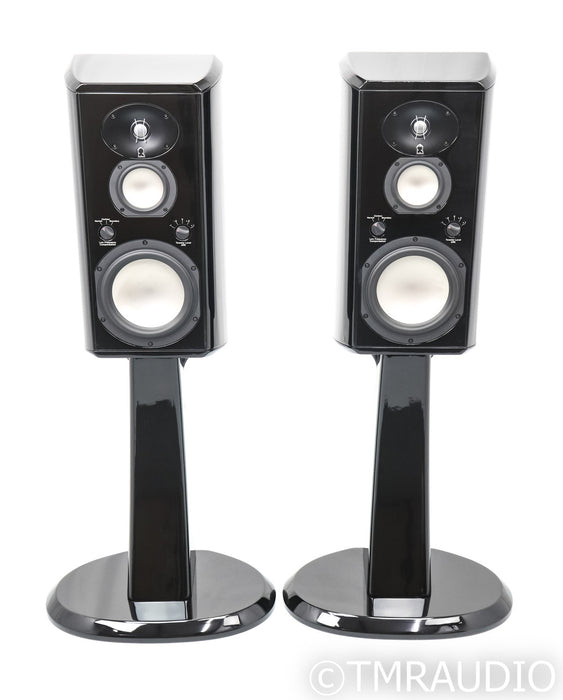 Revel Gem2 Bookshelf Speakers w/ Pedestal Stands; Gloss Black Pair; Gem 2