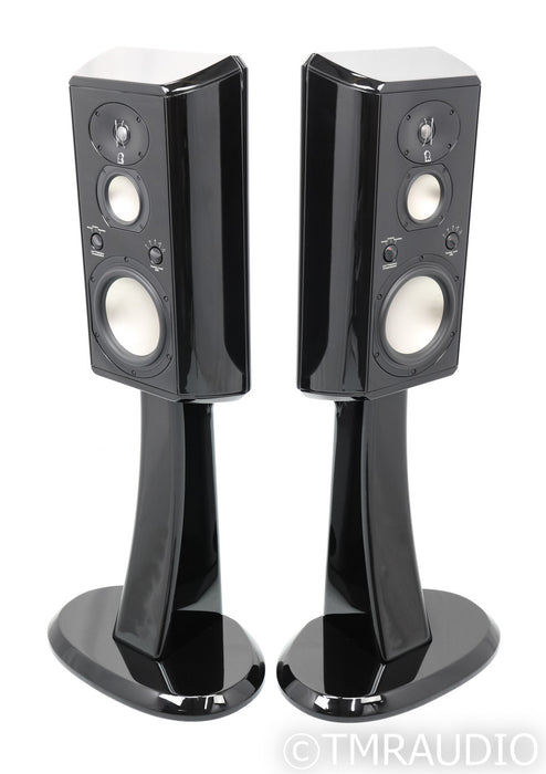 Revel Gem2 Bookshelf Speakers w/ Pedestal Stands; Gloss Black Pair; Gem 2