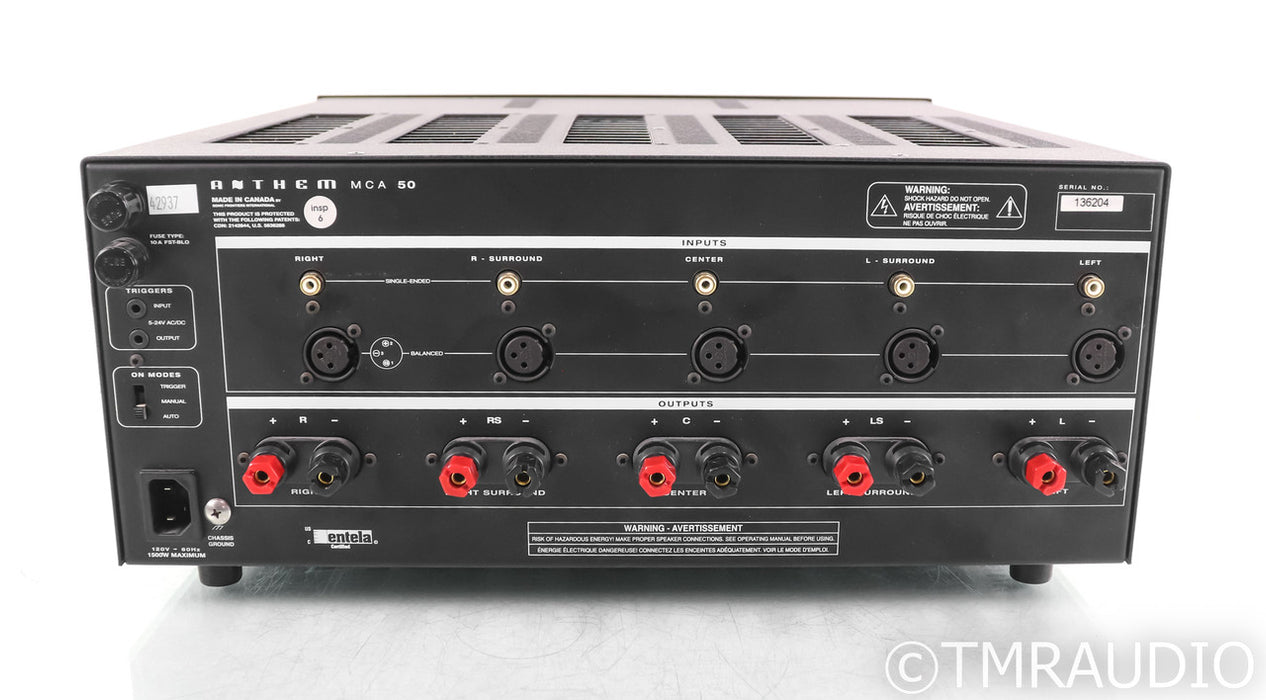 Anthem MCA 50 5 Channel Power Amplifier; MCA50