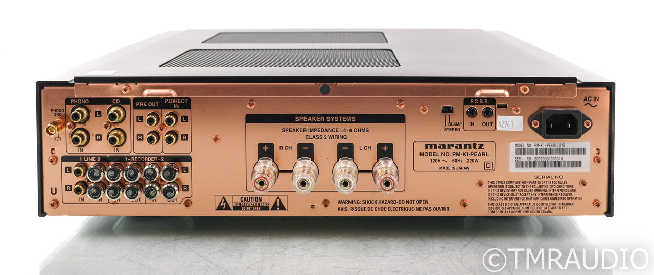Marantz PM-KI Pearl Stereo Integrated Amplifier; PMKI; Remote; Black; MM Phono