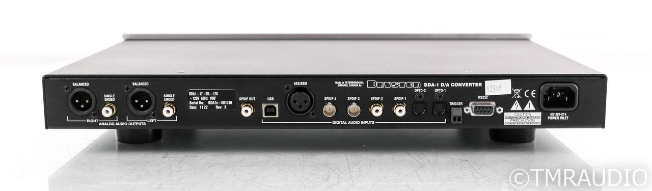 Bryston BDA-1 DAC; Silver; 17"; BDA1; Rev 3; D/A Converter (No Remote)