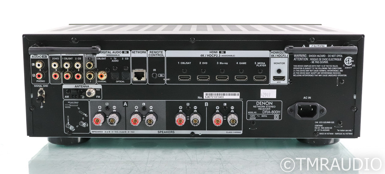 Denon DRA-800H 2.1 Channel Home Theater Receiver; DRA800H; Remote