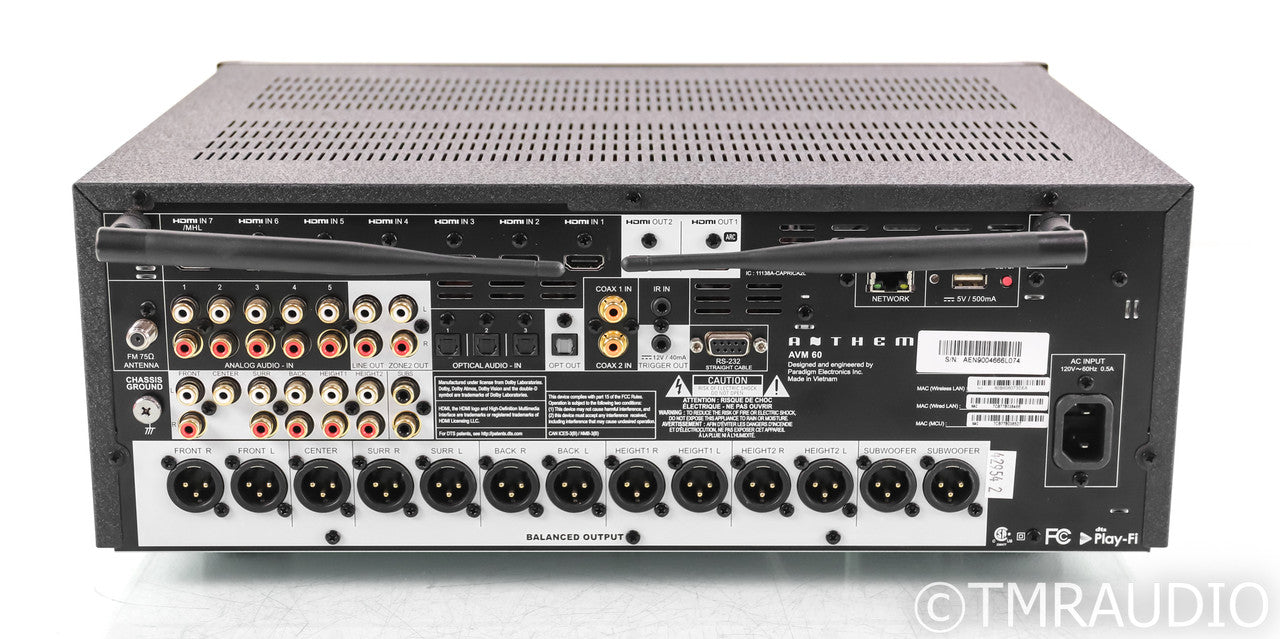 Anthem AVM60 11.2 Channel Home Theater Processor; AVM-60; ARC; Atmos