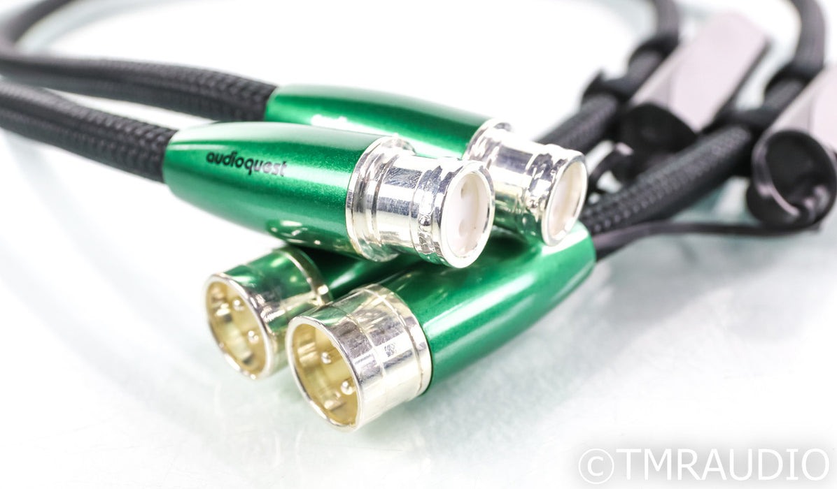 AudioQuest Earth XLR Cables; 1m Pair Balanced Interconnects; 72v DBS