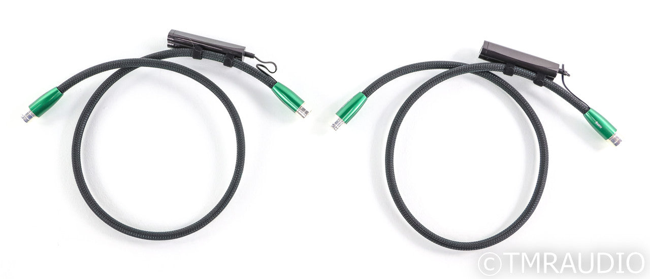 AudioQuest Earth XLR Cables; 1m Pair Balanced Interconnects; 72v DBS