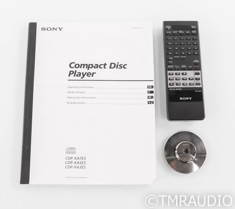 Sony CDP-XA7ES CD Player; CDPXA7ES; Remote