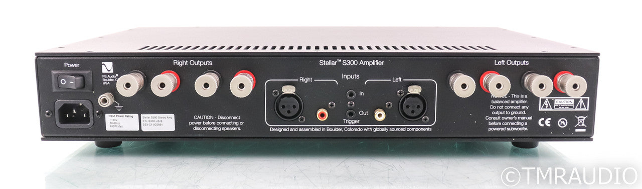 PS Audio Stellar S300 Stereo Power Amplifier; S-300; Black (Used)