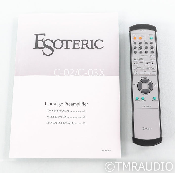 Esoteric C02 Stereo Preamplifier; C-02; Remote