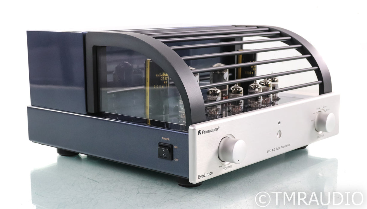 PrimaLuna EvoLution EVO 400 Stereo Tube Preamplifier; Silver; Remote