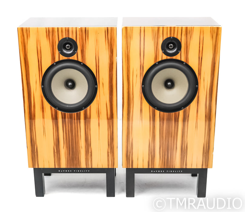 DeVore Fidelity O/96 Orangutan Floorstanding Speakers; Gloss Birch Pair w/ Stands