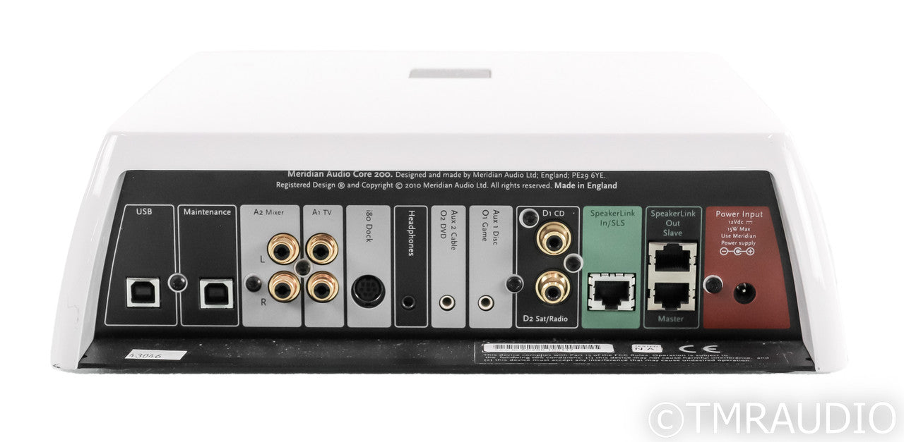 Meridian AC200 Audio Core for Meridian Speakers; Gloss White; Remote