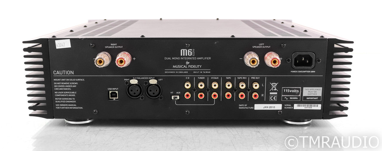 Musical Fidelity M6i Stereo Integrated Amplifier; M-6i; Remote; Silver
