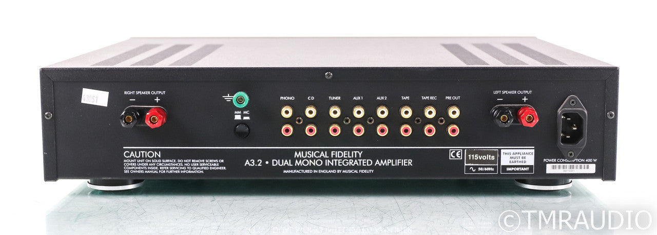 Musical Fidelity A3.2 Stereo Integrated Amplifier; A-3.2; Remote