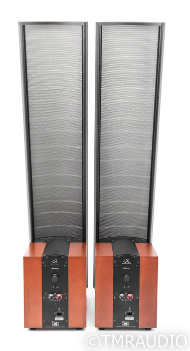 Martin Logan Montis Floorstanding Electrostatic Hybrid Speakers; Black & Cherry Pair