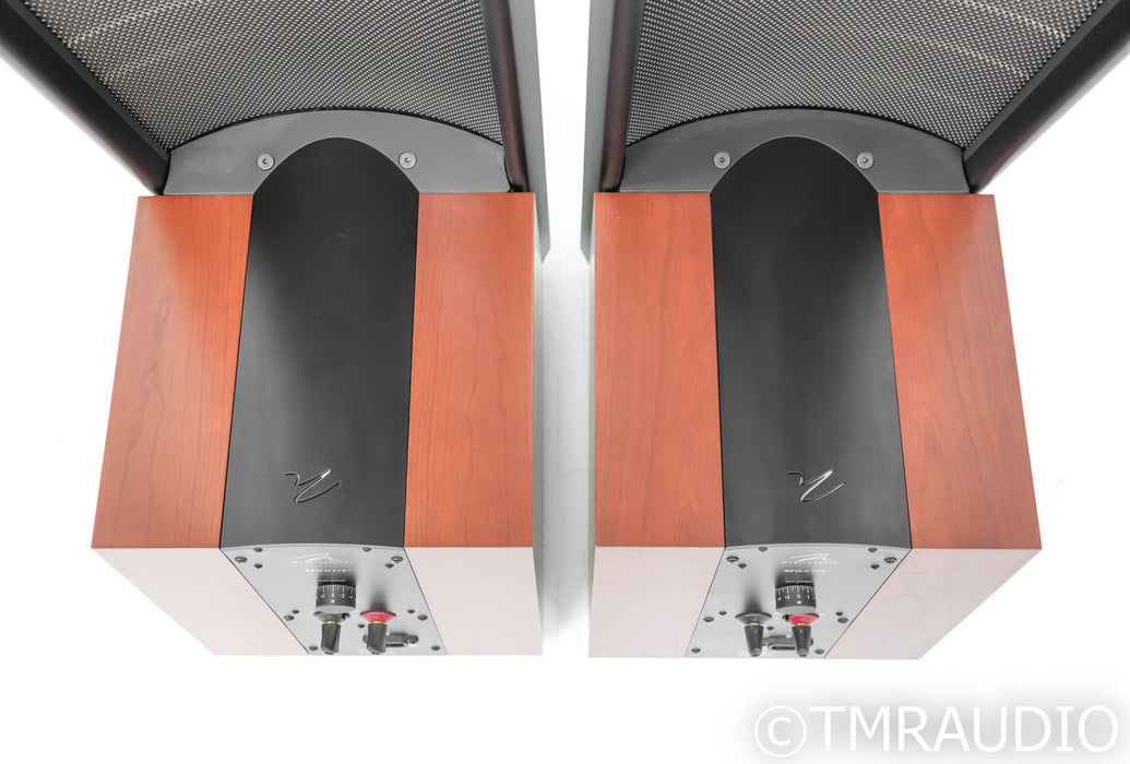 Martin Logan Montis Floorstanding Electrostatic Hybrid Speakers; Black & Cherry Pair